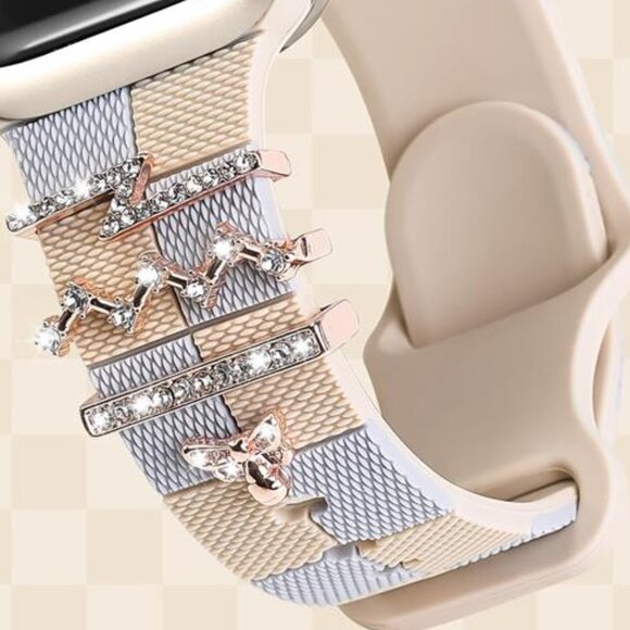 NEW Stylish Apple Watch Band with Rose Gold Charms main image 4
